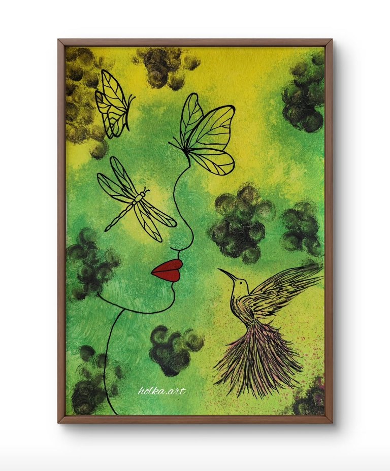 Formát: A4 (rámeček), akvarelový papír 300g